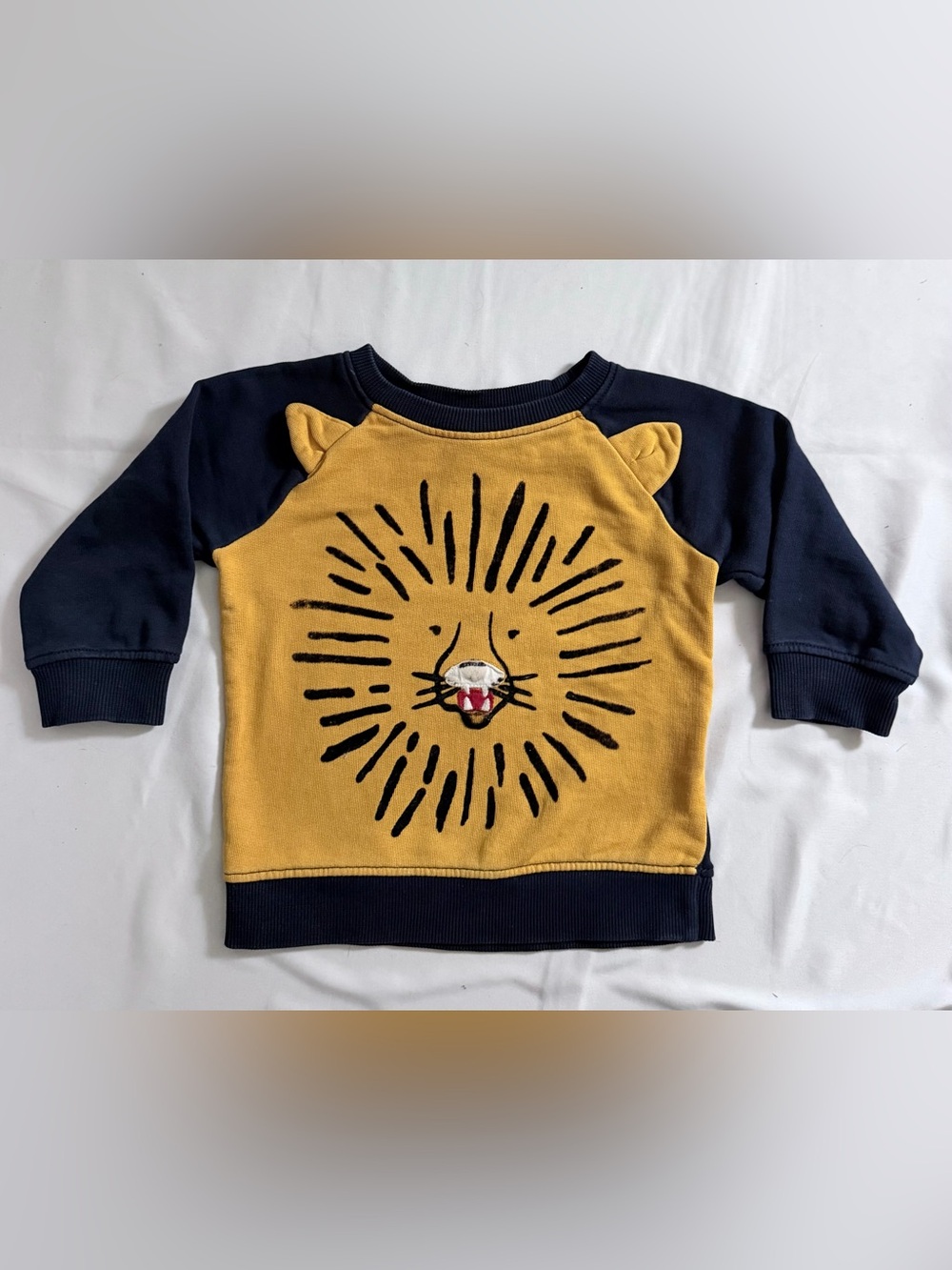 Boys 2T Hanna Andersson Navy Lion Graphic Sweatshirt Long Sleeve Toddler